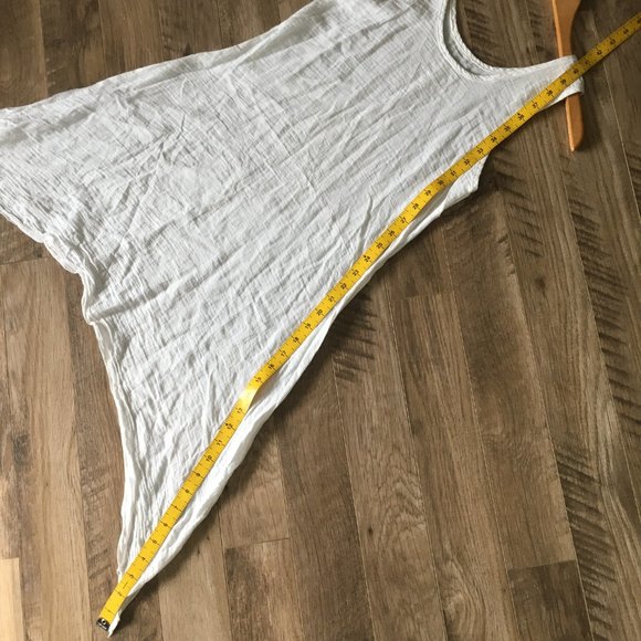 White Maiden Flowy Cotton Handkerchief Dress - Picture 14 of 15